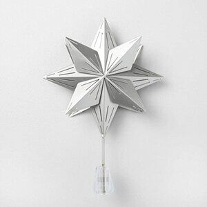 Hearth‎ & Hand Magnolia Silver Star Metal Christmas Tree Topper 13in - Target